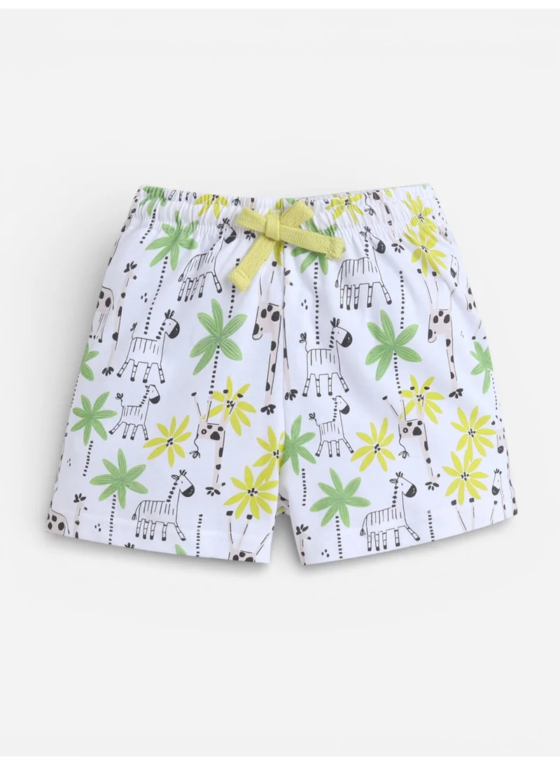 Victor And Jane  Girls Nature Print Cotton Pajama Set – T-Shirt & Shorts Nightwear for Women | Best Price UAE